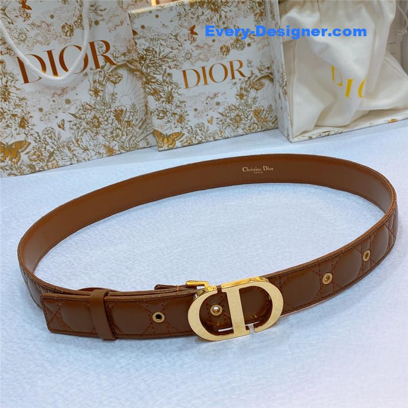 Dior new rhombic sheepskin belt
