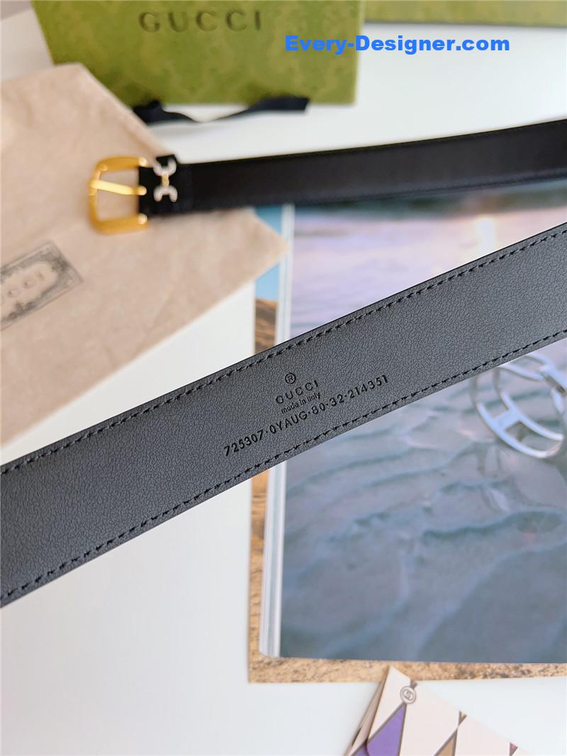 Gvc*1 print embossed leather belt