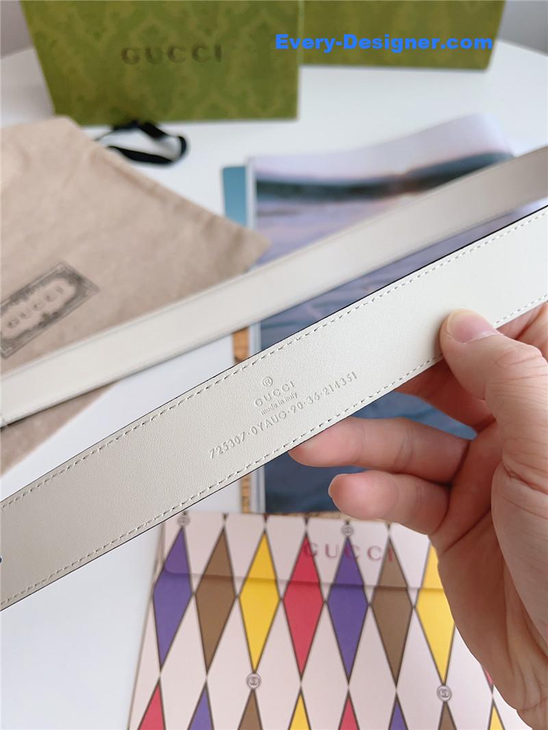 Gvc*1 print embossed leather belt