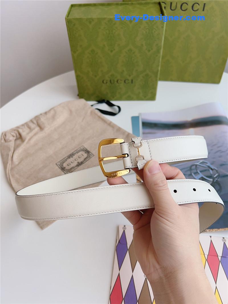 Gvc*1 print embossed leather belt