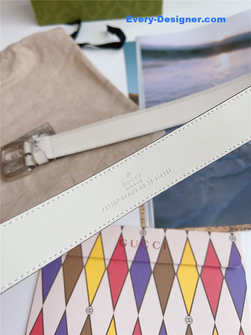 Gvc*1 print embossed leather belt