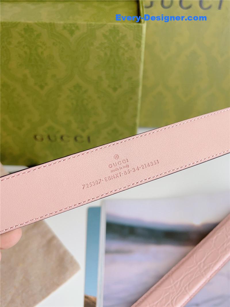 Gvc*1 print embossed leather belt