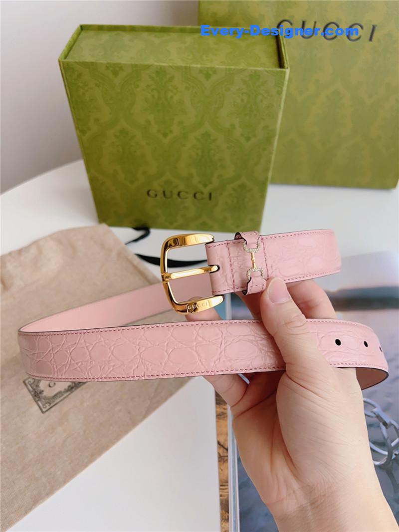 Gvc*1 print embossed leather belt