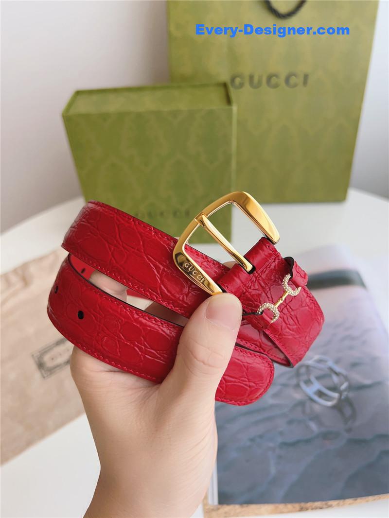 Gvc*1 print embossed leather belt