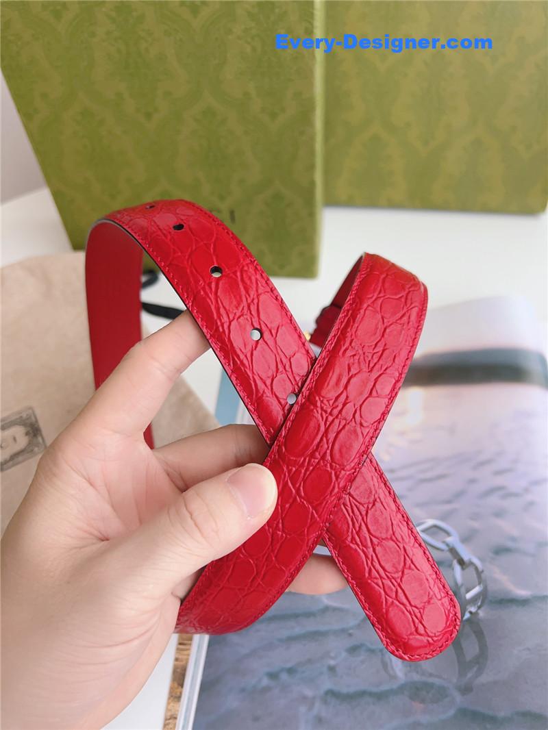 Gvc*1 print embossed leather belt