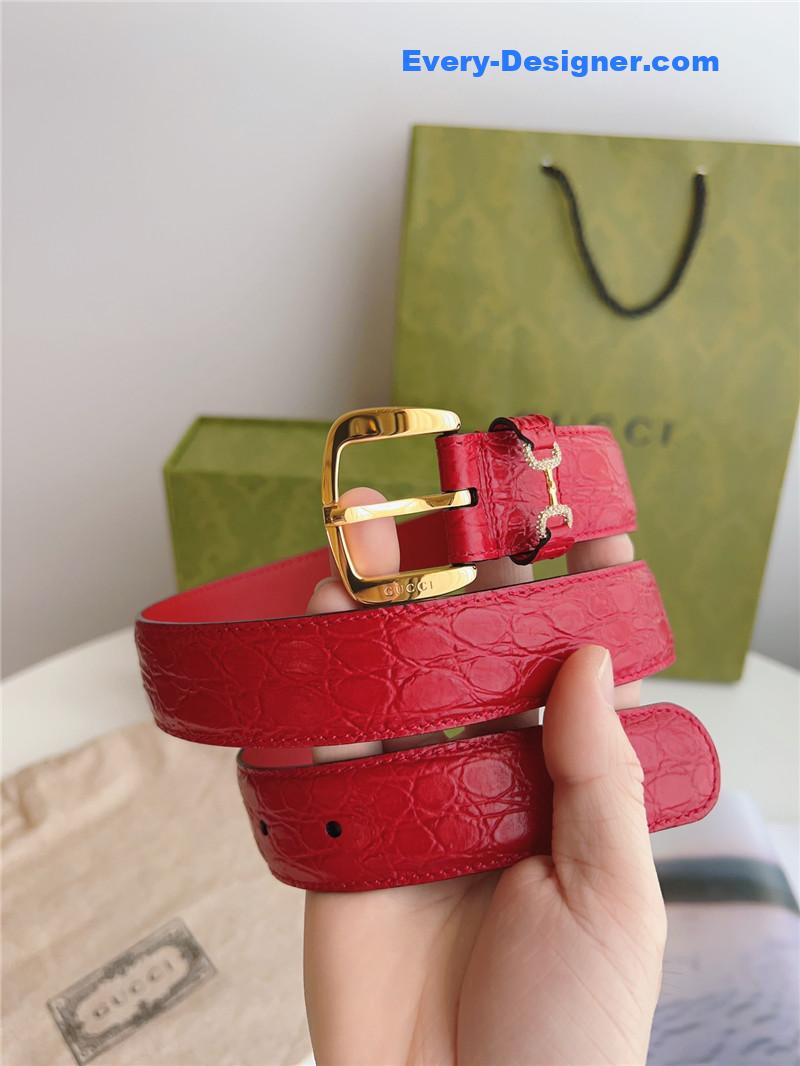 Gvc*1 print embossed leather belt