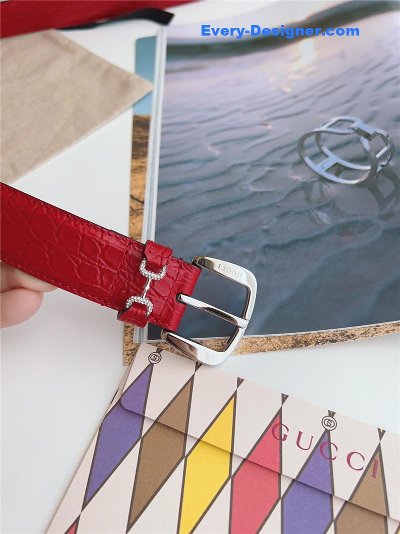 Gvc*1 print embossed leather belt