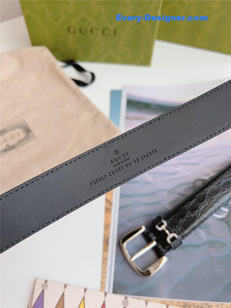 Gvc*1 print embossed leather belt