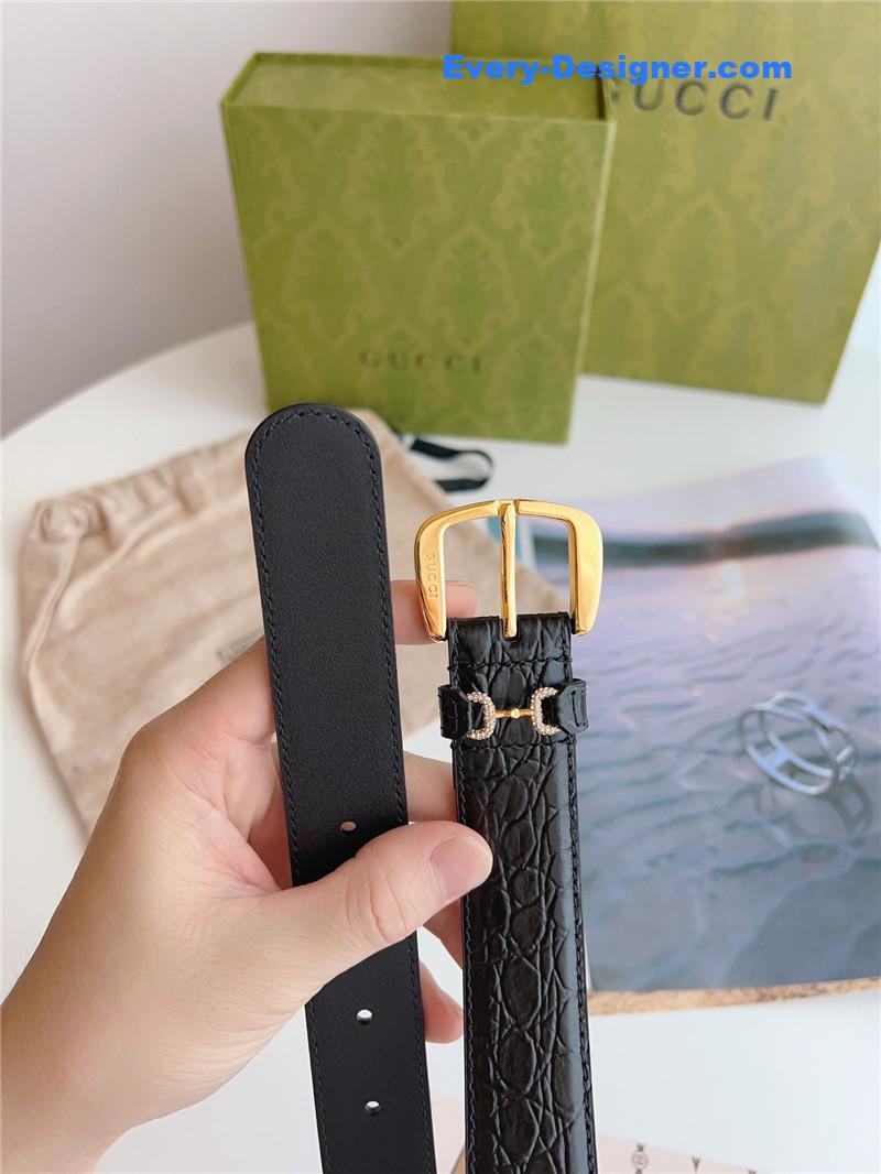 Gvc*1 print embossed leather belt