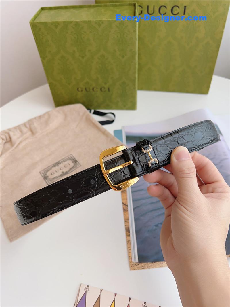 Gvc*1 print embossed leather belt