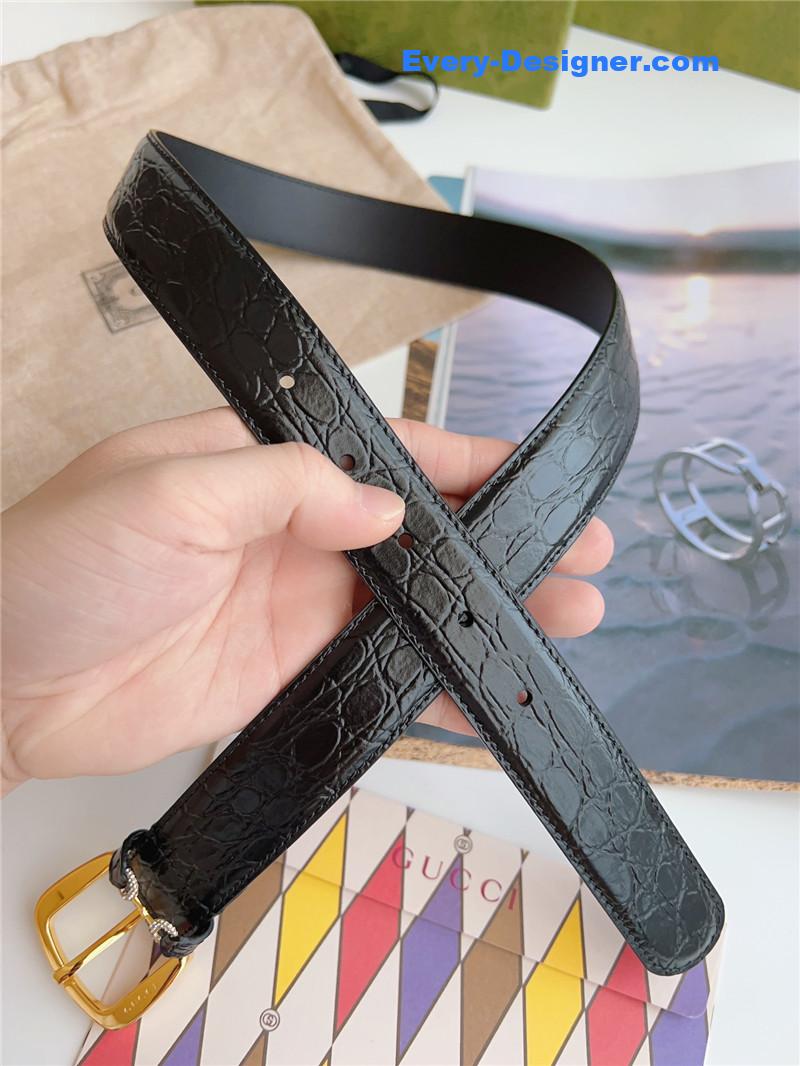 Gvc*1 print embossed leather belt