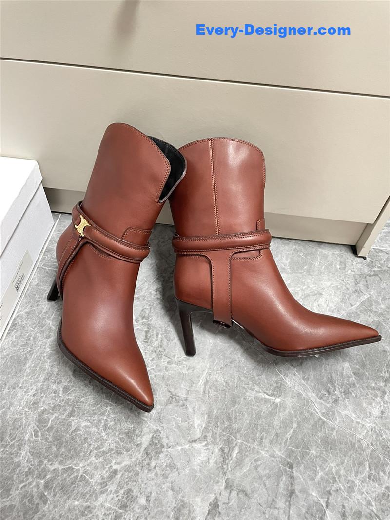 Ce1i*e autumn and winter new retro arc de triomphe ankle boots
