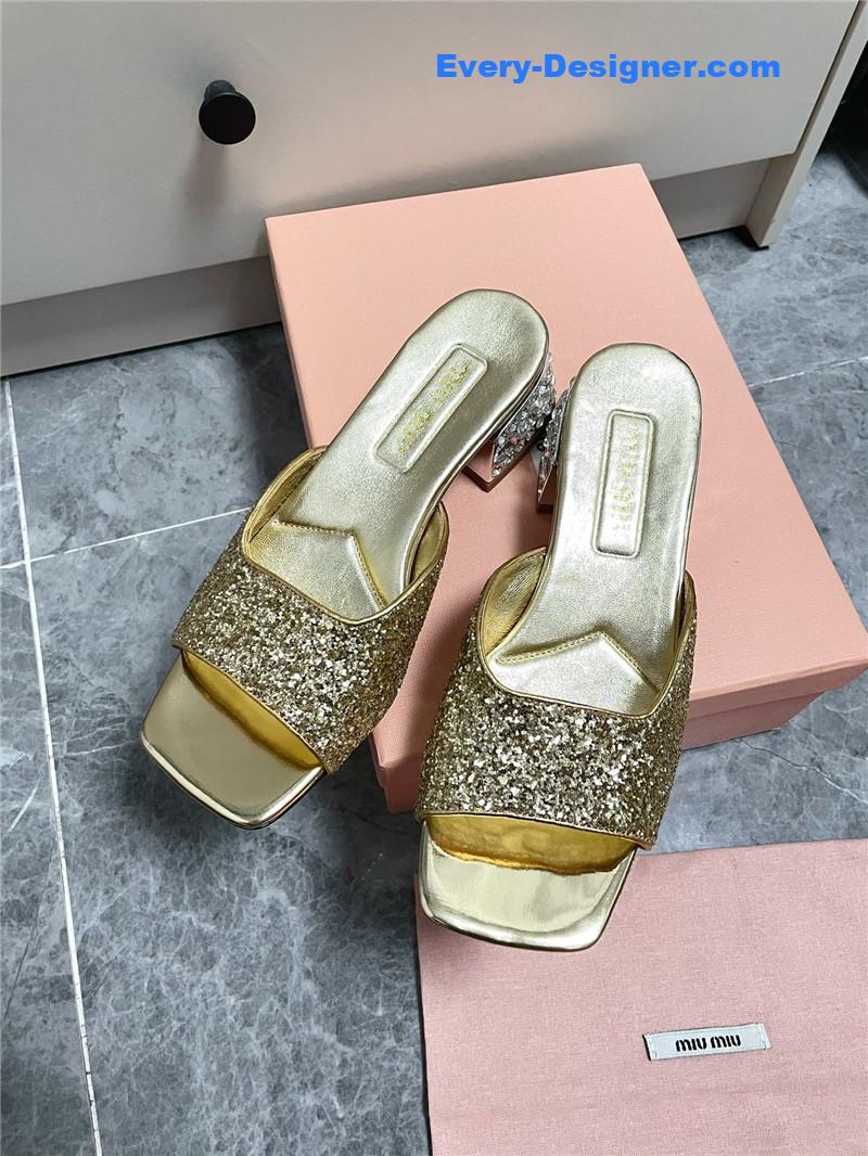 miumiu new crystal slippers
