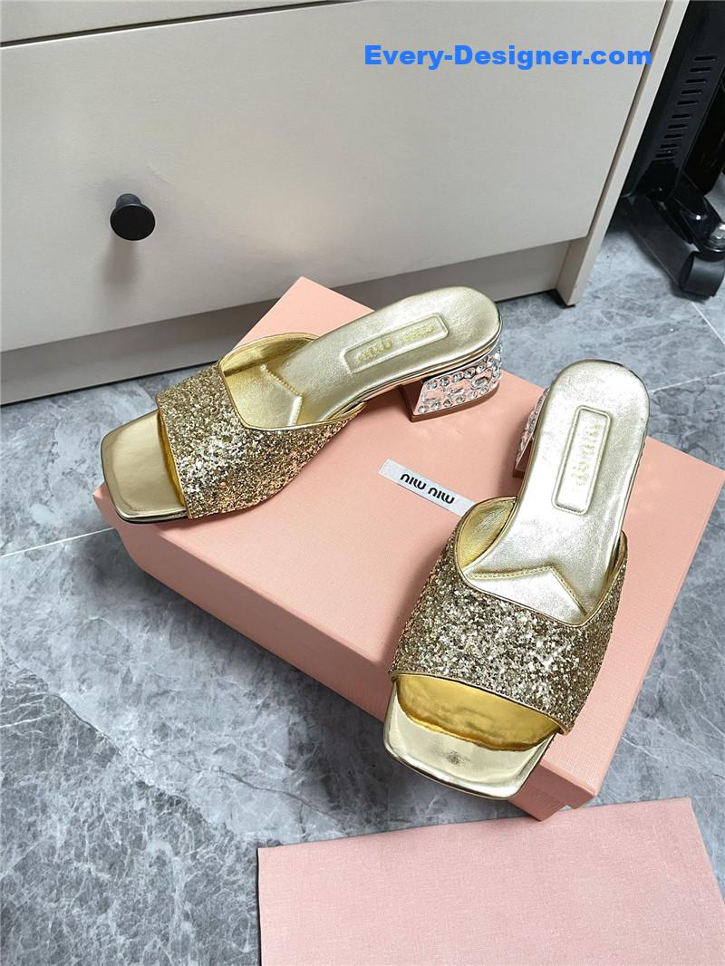 miumiu new crystal slippers