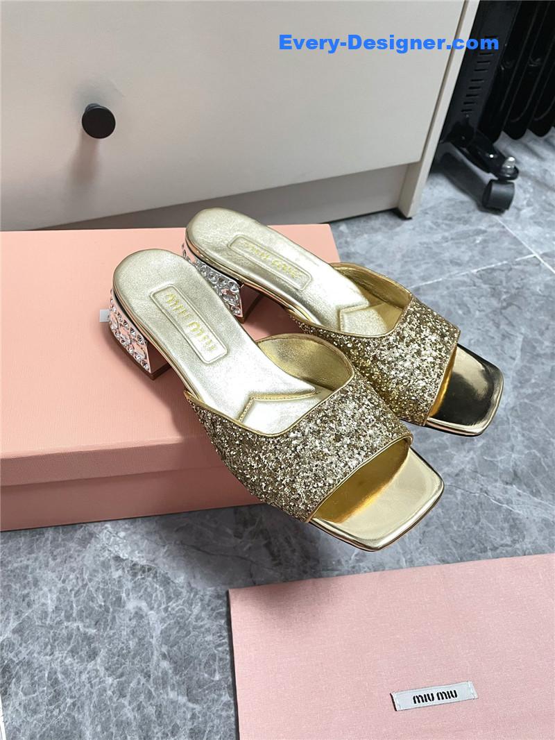 miumiu new crystal slippers