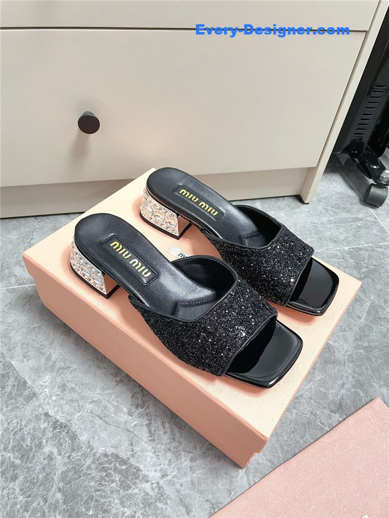 miumiu new crystal slippers