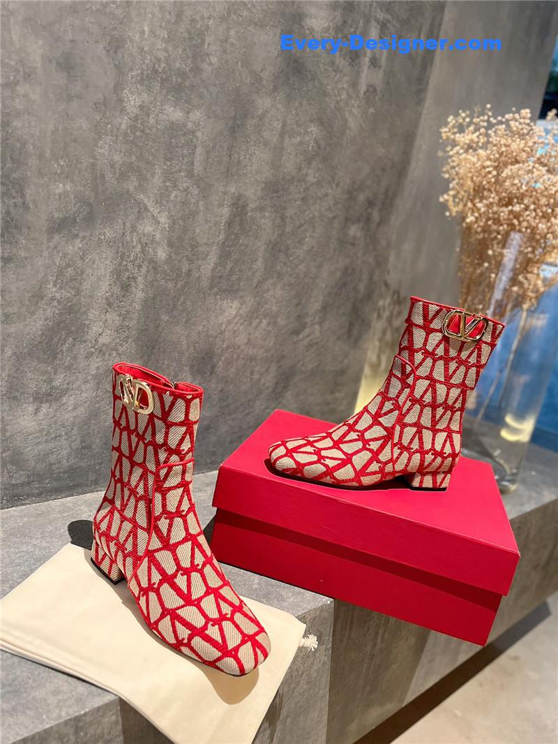 valentino leather outsole ankle boots