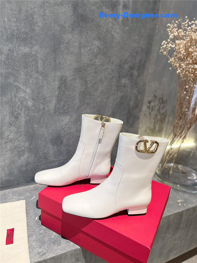 valentino leather outsole ankle boots