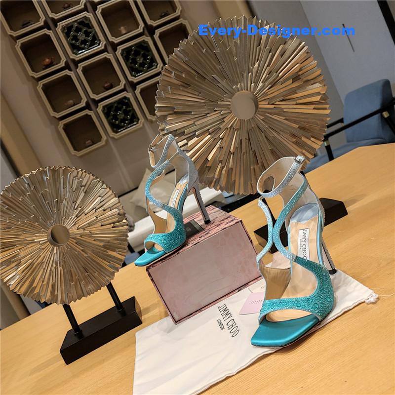 j1m*y ch00 blue color block hot D1am0nd wedding shoes