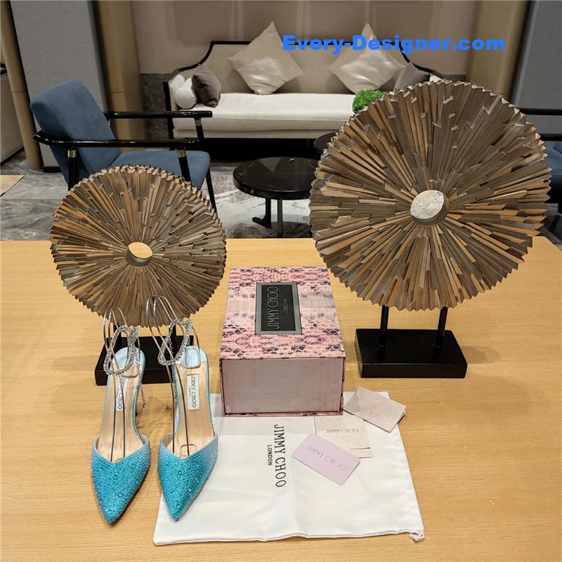 j1m*y ch00 blue color block hot D1am0nd wedding shoes