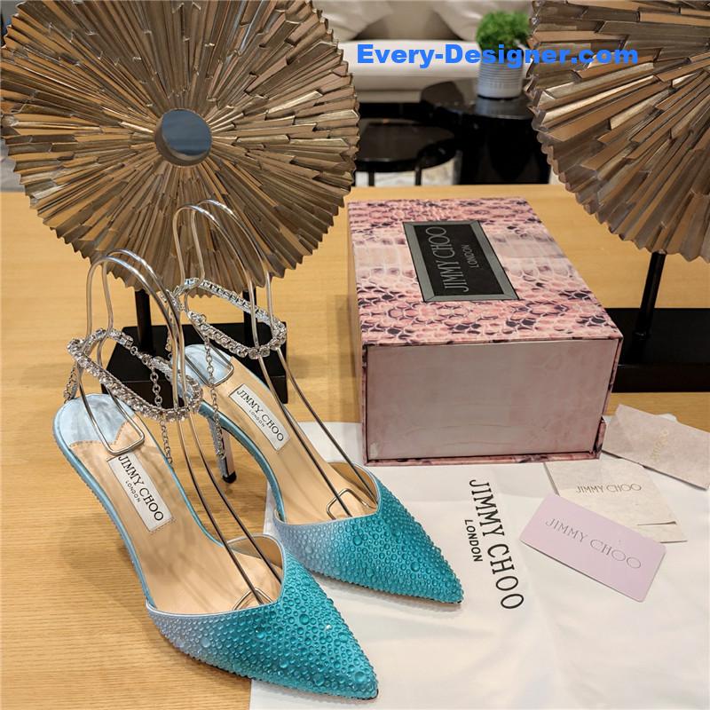 j1m*y ch00 blue color block hot D1am0nd wedding shoes