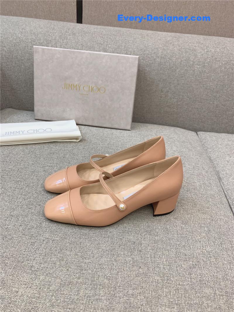 J1m*y Ch00 new thick heel mary jane shoes