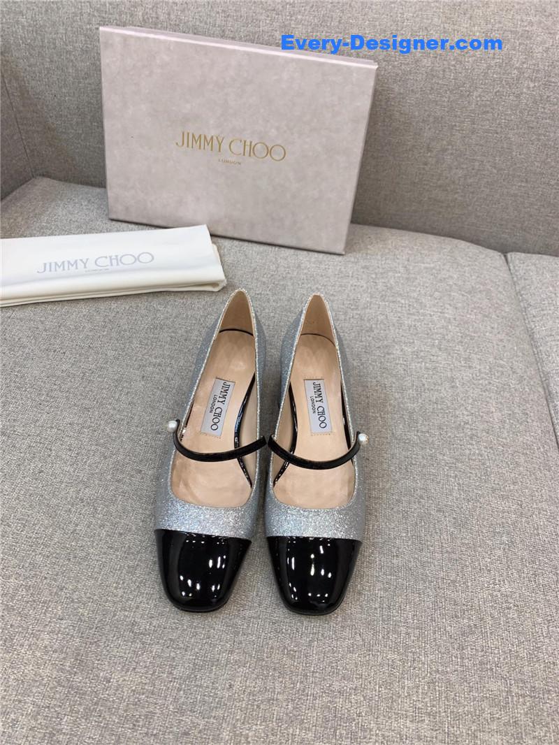 J1m*y Ch00 new thick heel mary jane shoes