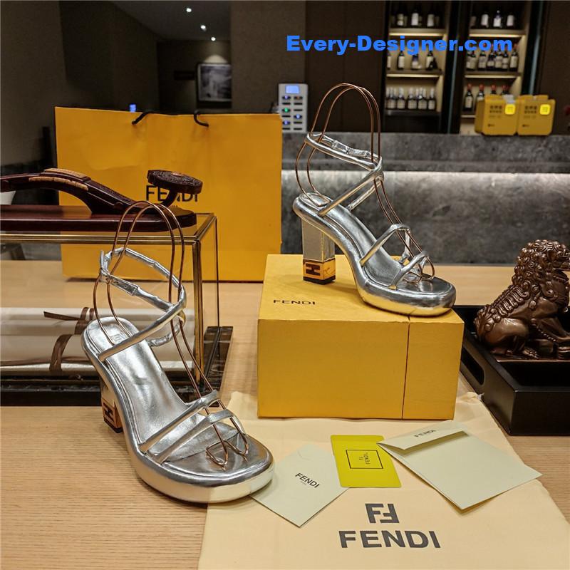 F**di color block haute couture sandals