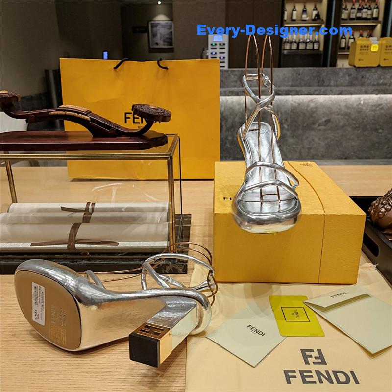 F**di color block haute couture sandals