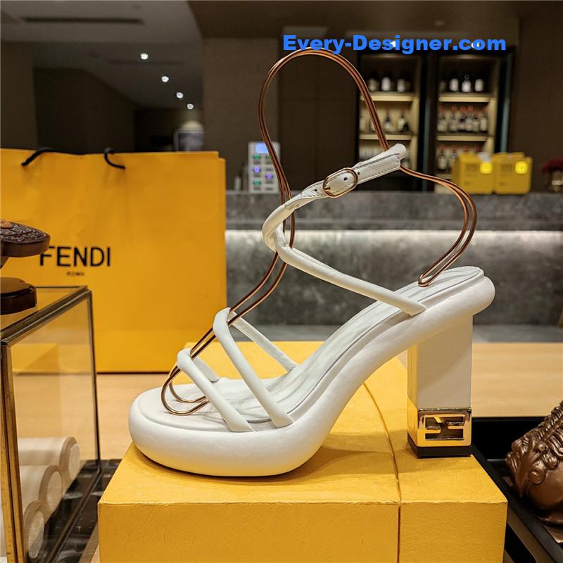 F**di color block haute couture sandals