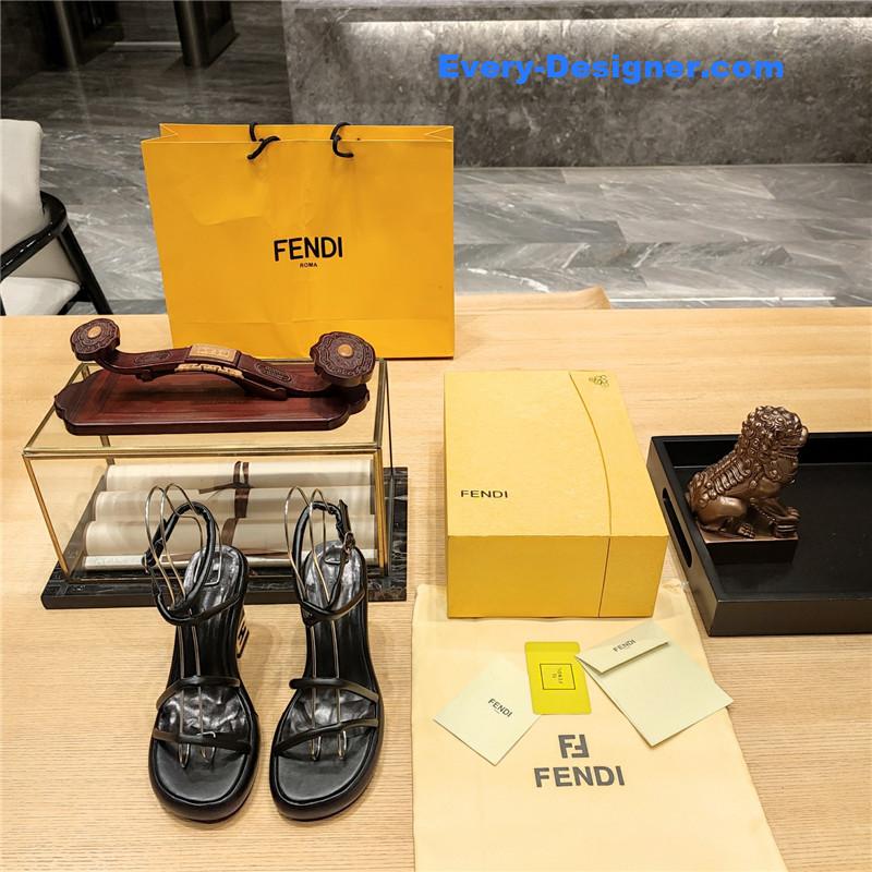 F**di color block haute couture sandals