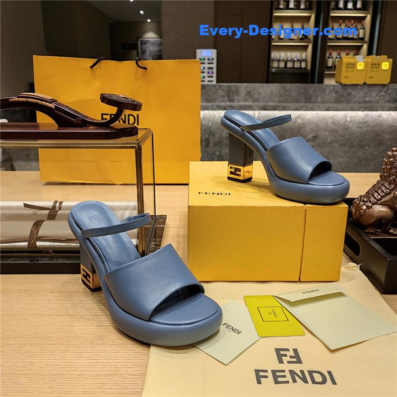 F**di block heel sandals