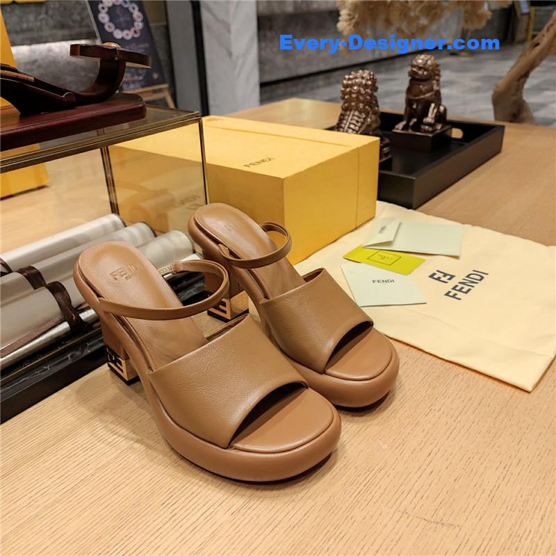 F**di block heel sandals