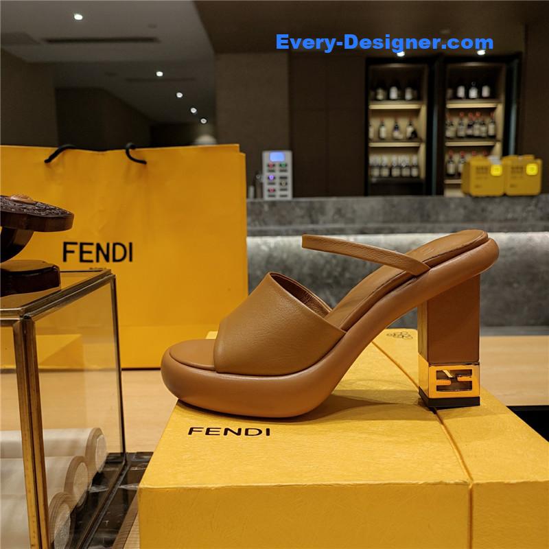 F**di block heel sandals