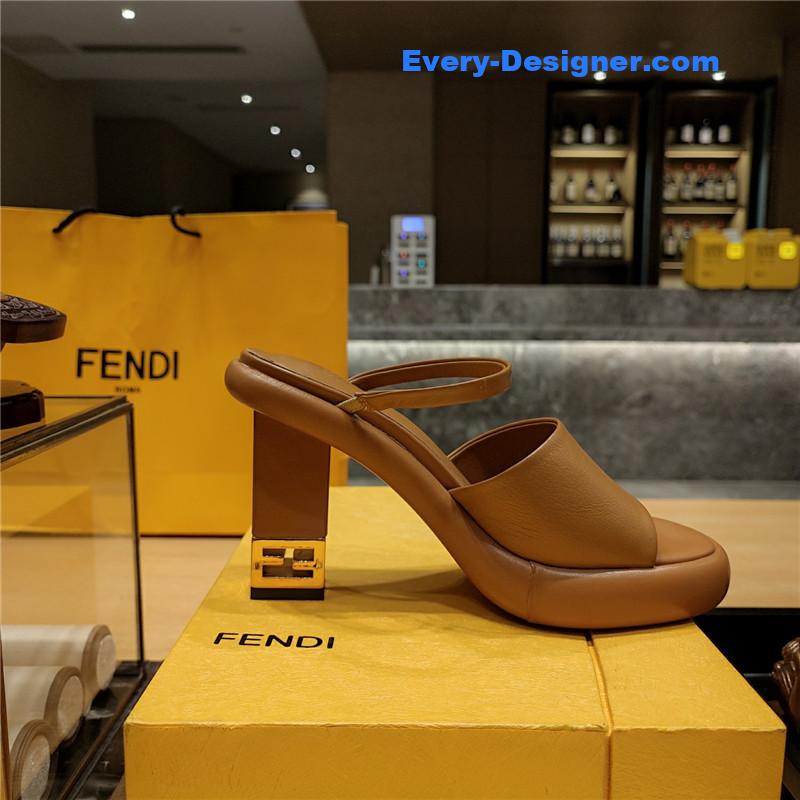 F**di block heel sandals