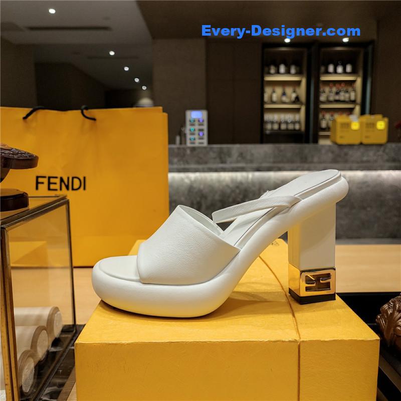 F**di block heel sandals