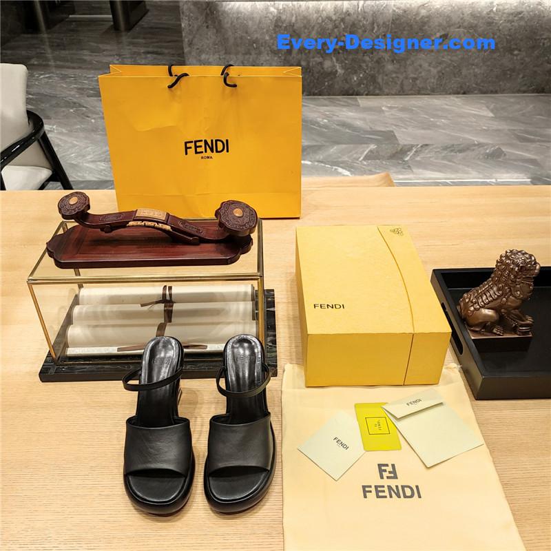 F**di block heel sandals