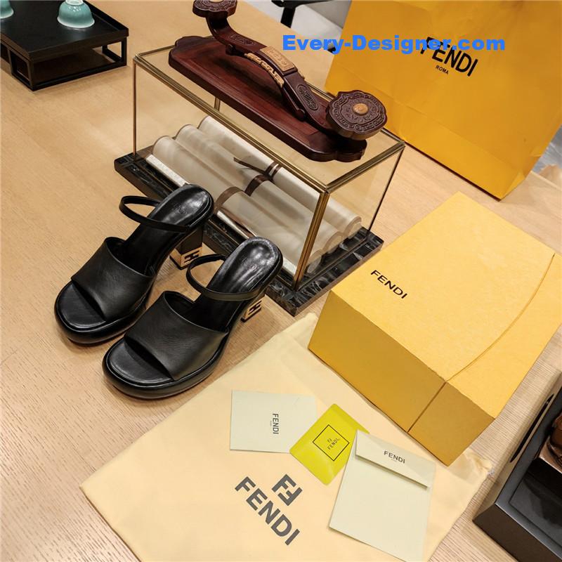 F**di block heel sandals