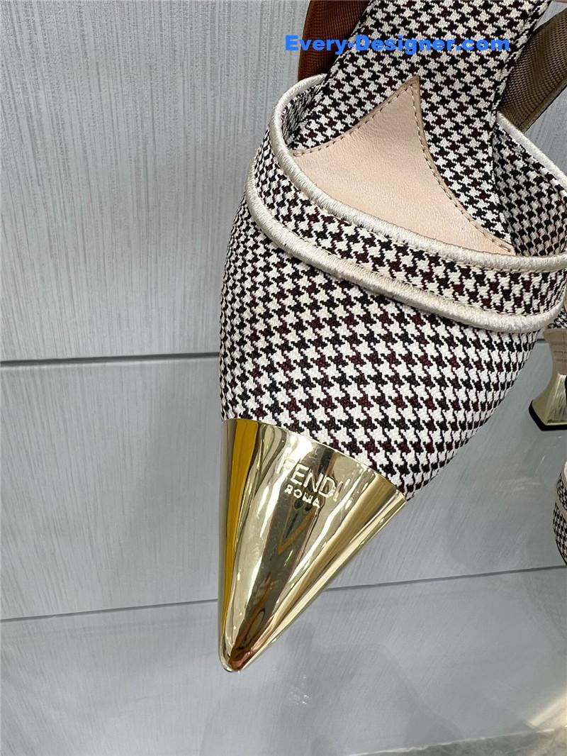F**di classic houndstooth jacquard pumps