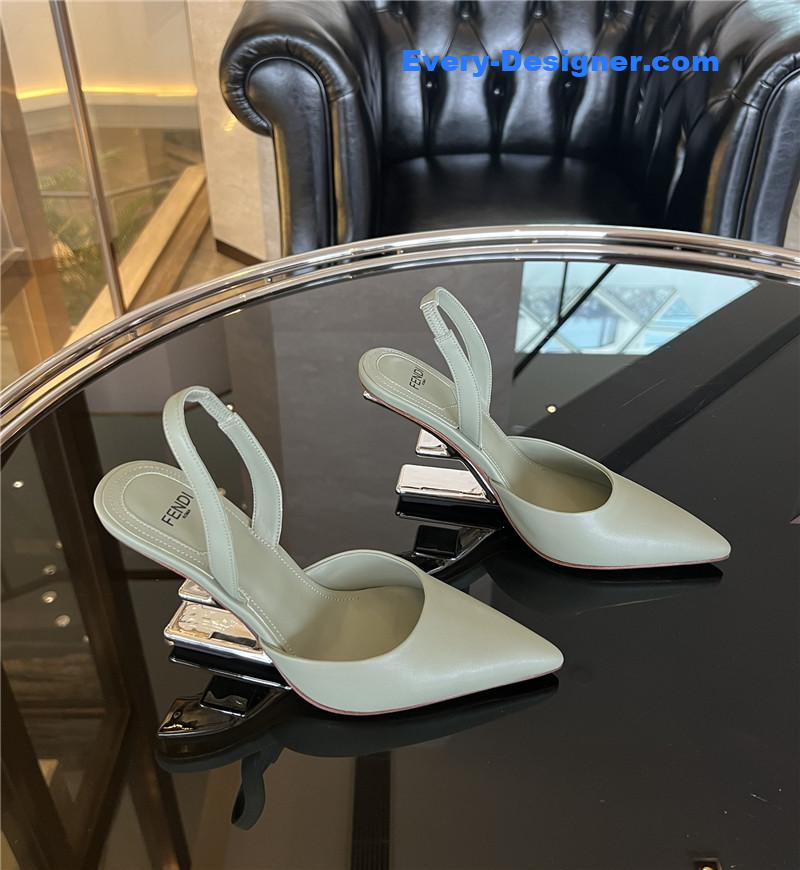 fendi F-shaped three-dimensional heel pumps