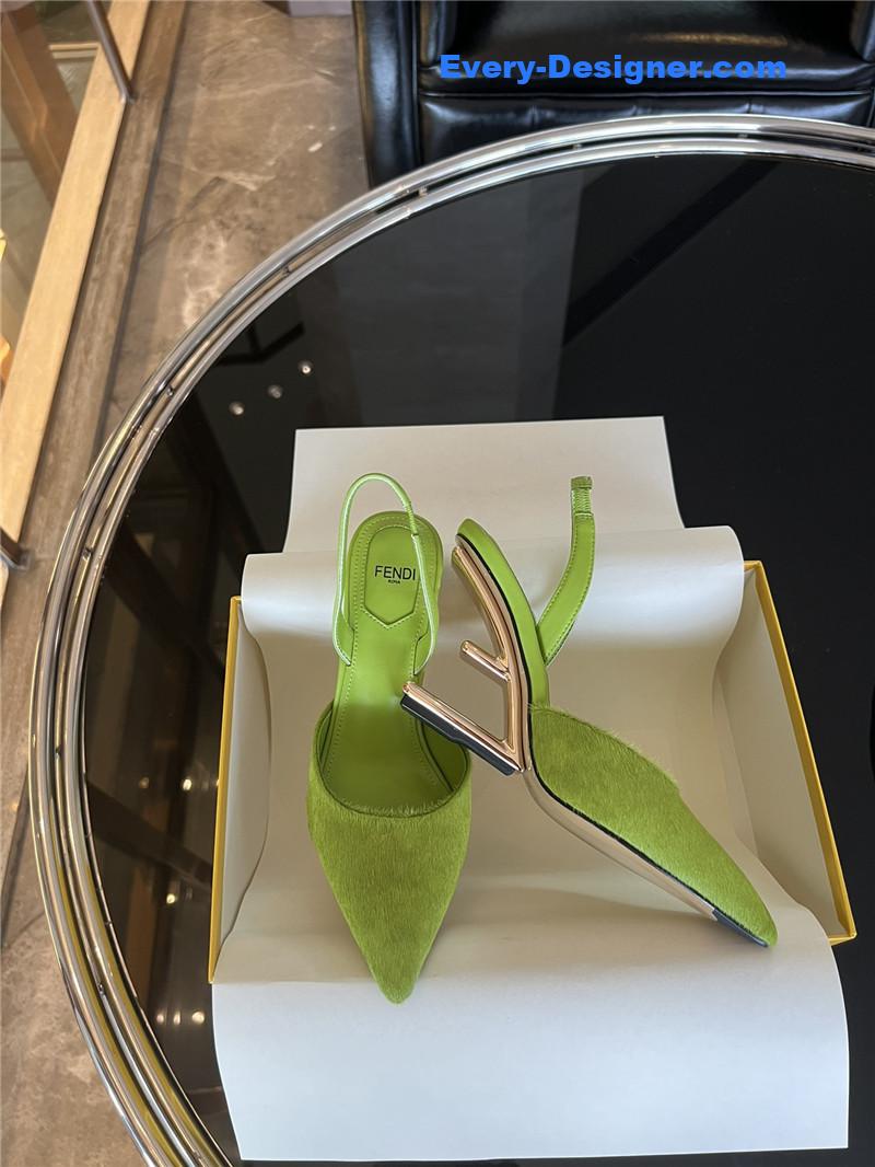 F**di horsehair slingback high heels