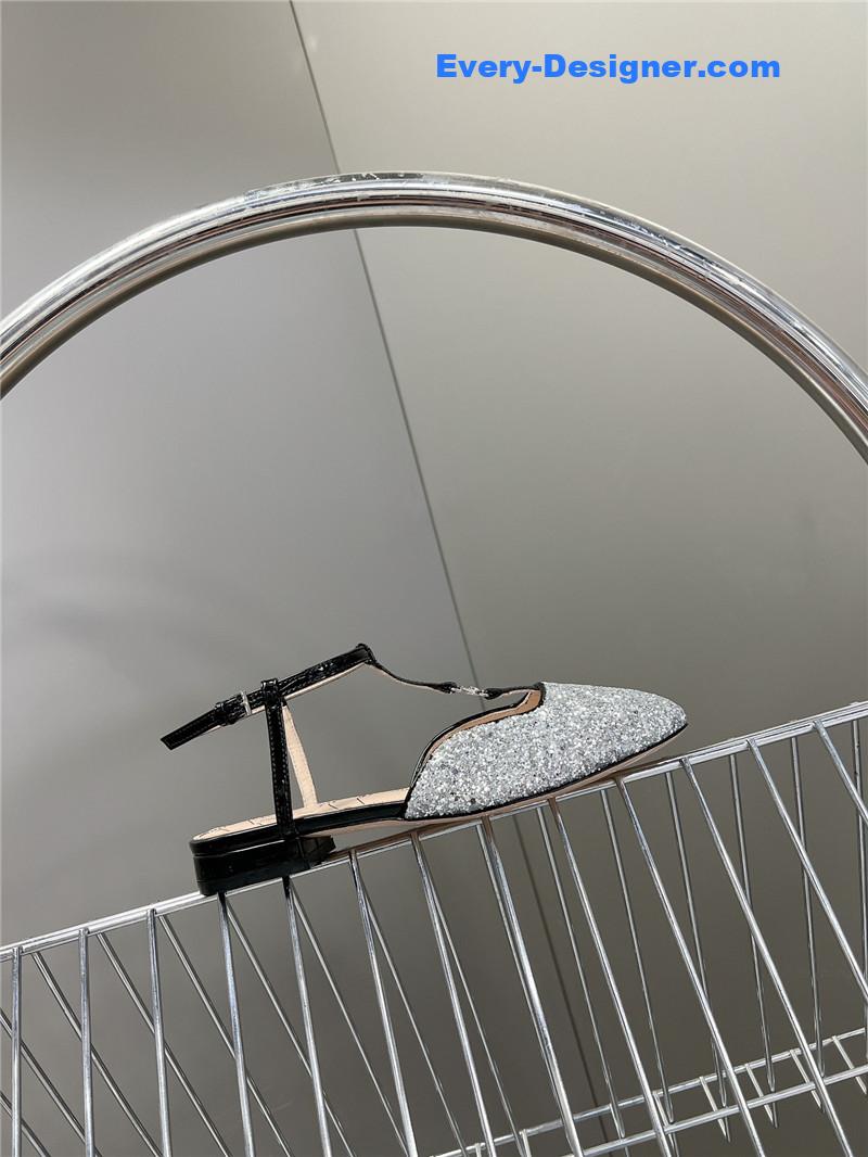 Gvc*1 double g hardware buckle embellished sandals