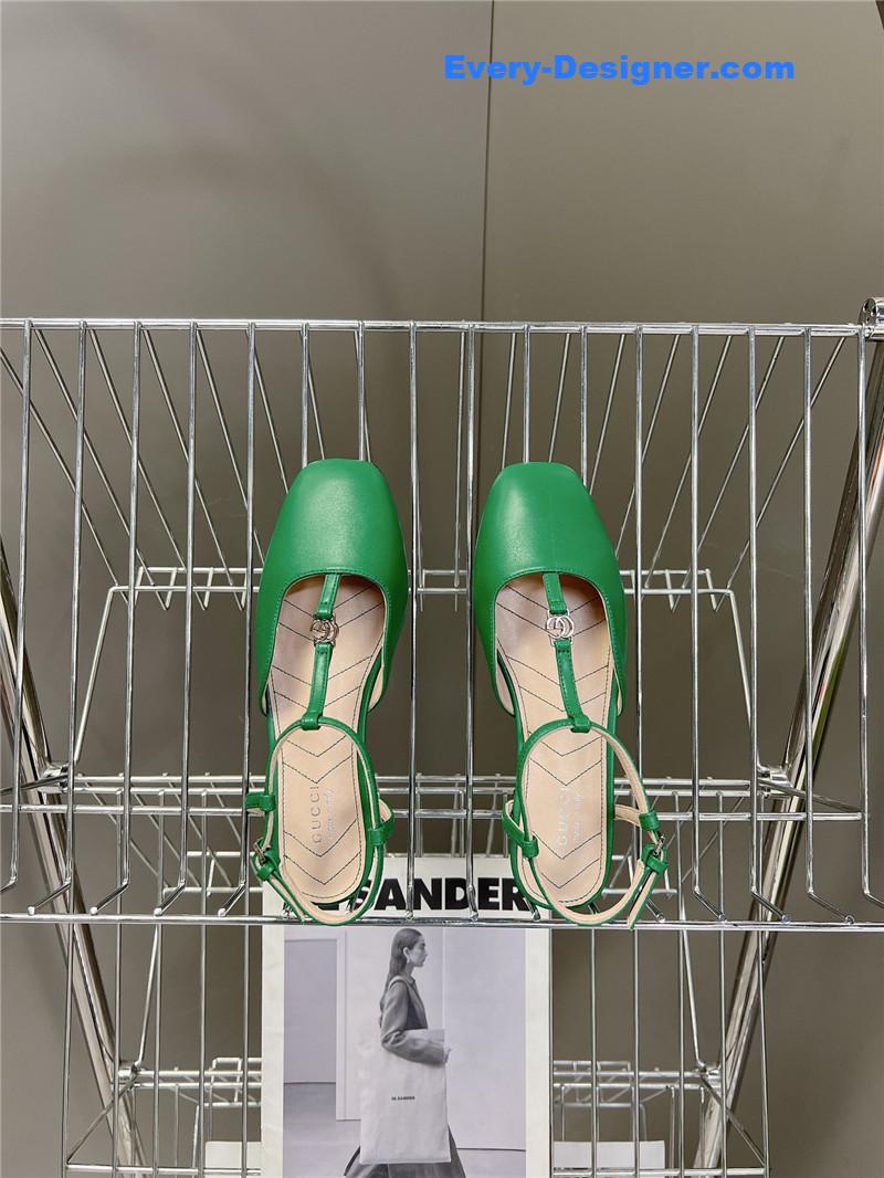 Gvc*1 double g hardware buckle embellished sandals