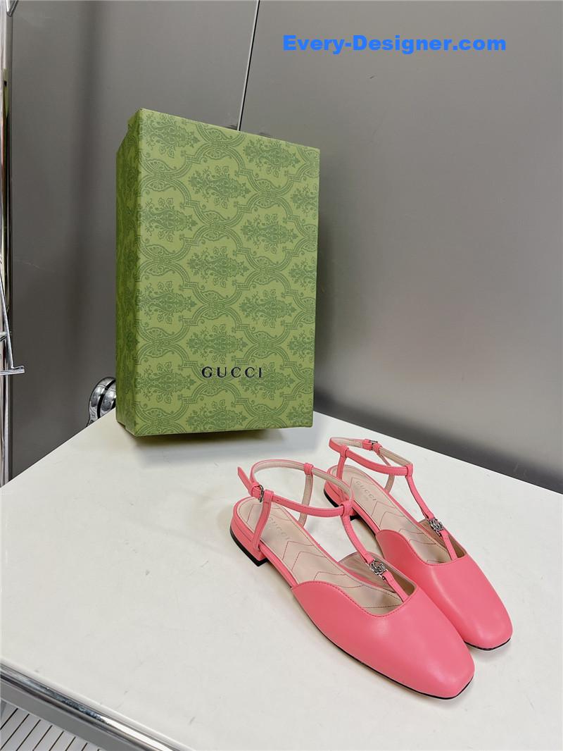 Gvc*1 double g hardware buckle embellished sandals