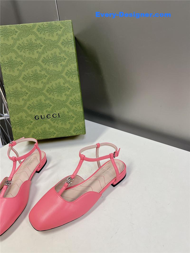 Gvc*1 double g hardware buckle embellished sandals