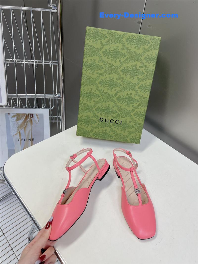 Gvc*1 double g hardware buckle embellished sandals