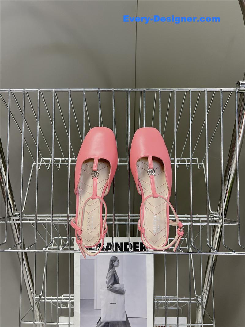 Gvc*1 double g hardware buckle embellished sandals