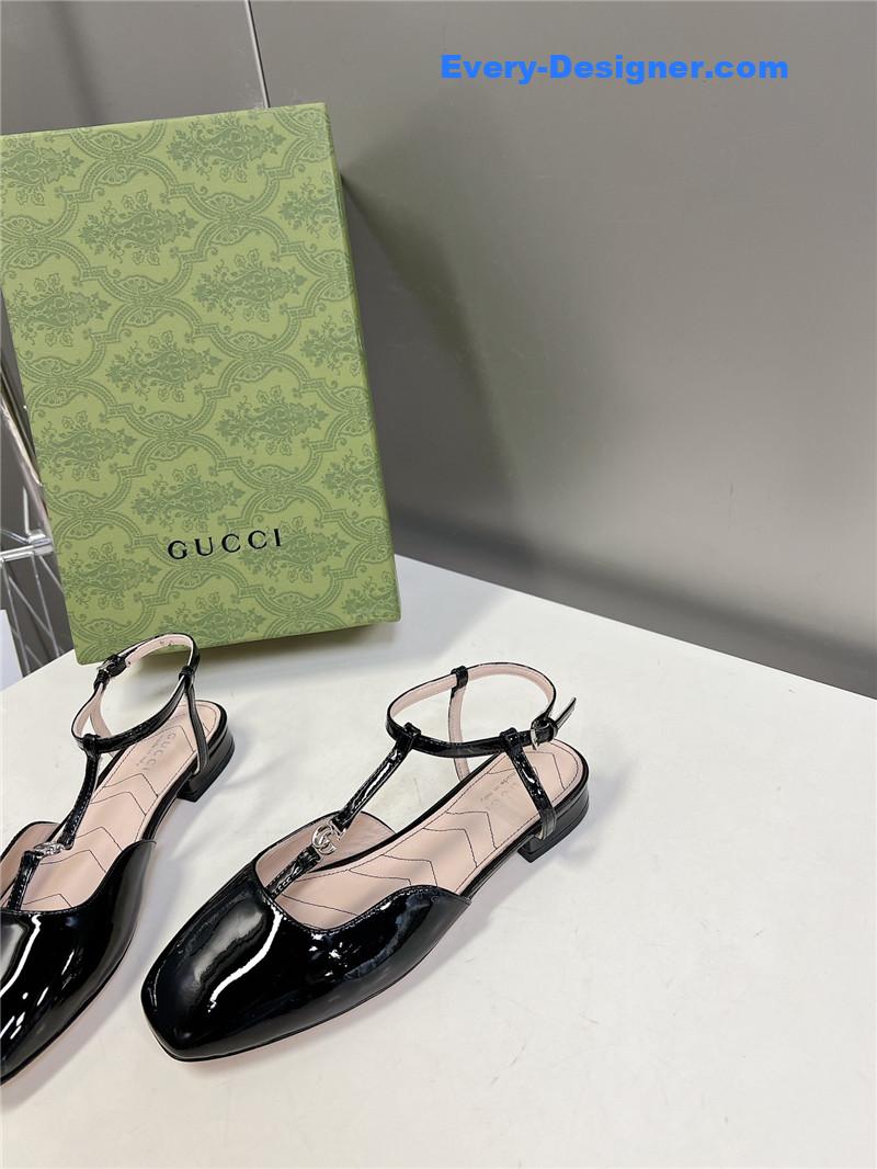 Gvc*1 double g hardware buckle embellished sandals