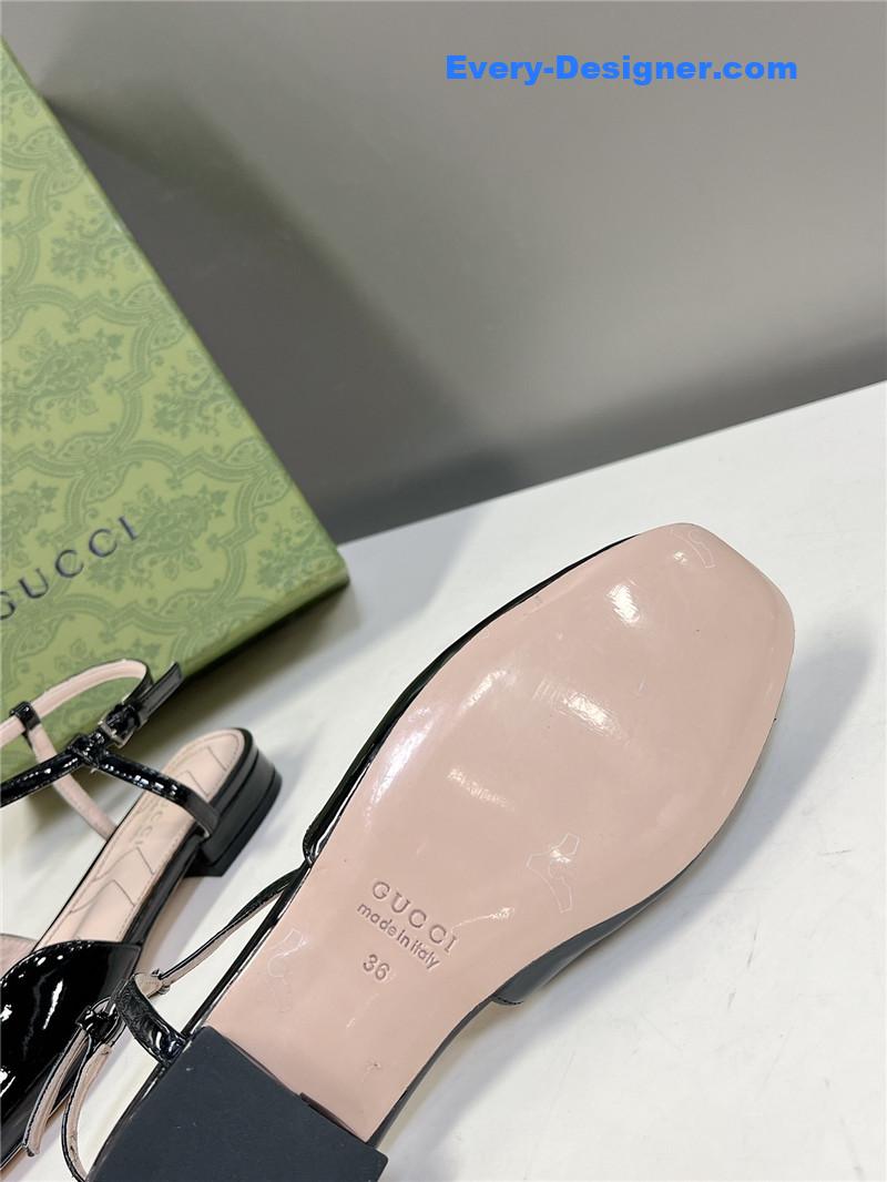 Gvc*1 double g hardware buckle embellished sandals