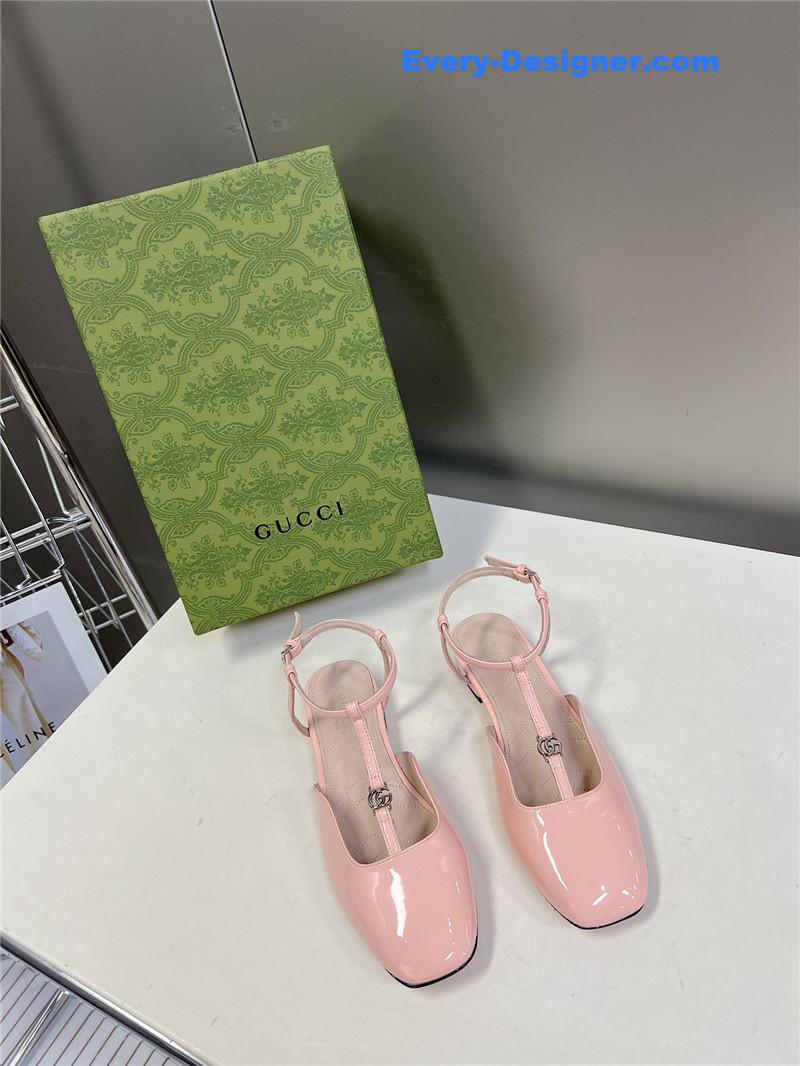 Gvc*1 double g hardware buckle embellished sandals